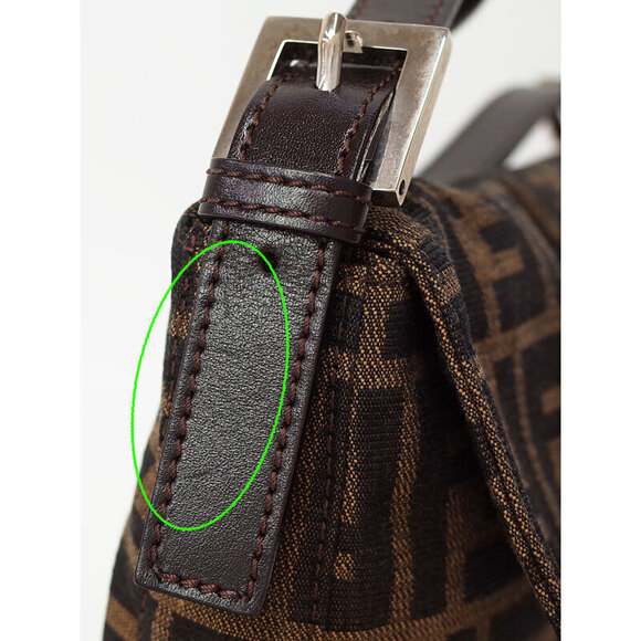 FENDI Zucca Baguette Bag Semi Shoulder